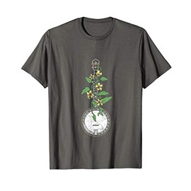 Banjo Vine & Flowers Vintage Artistic Acoustic Music Design T-Shirt