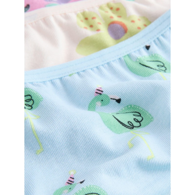 NEXT Floral Briefs - Pack of 7, Pink/Blue, 2 -