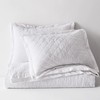 WDCOZY 100% Cotton Queen Size Quilt Set - White Ruffle