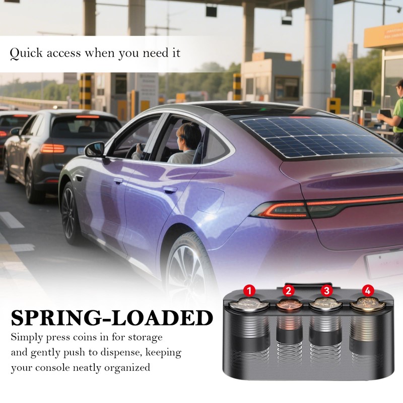 YGDMD Coin Holder for Car Change,Zoned Change Holder for Car