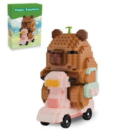 MJDDJA Capy-bara Mini Building Blocks for Kid,Party Favors for Kid 10-14,Micro Blocks Capy-bara Gift for Boys Girls, Gifts for Women or Men(M3148)