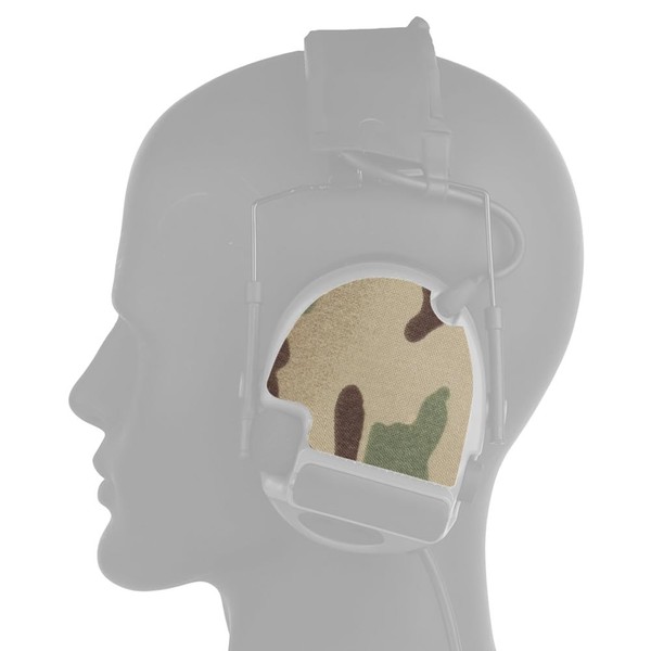 1Pair Tactical Headset Cable Organizer, Camouflage DIY Stickers, Hook and
