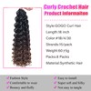 8 Packs GoGo Curl Crochet Hair 18 Inch Curly Crochet