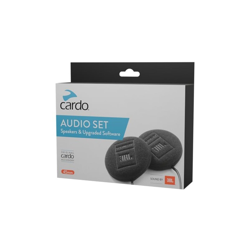Cardo 45mm Audio Set, Works with Most Helmet Communicators (Single