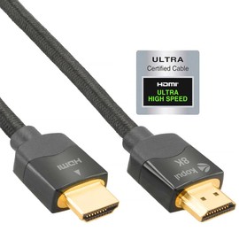 Kopul 8K HDMI 2.1 Cable 6.6 ft, 48Gbps Ultra High-Speed HDMI Cables Cord(Braided), Triple-Layer Shielding, 10K 8K@60Hz, 4K@120Hz, Compatible for TV/Laptop/Monitor/Projector/UHD Home Theater