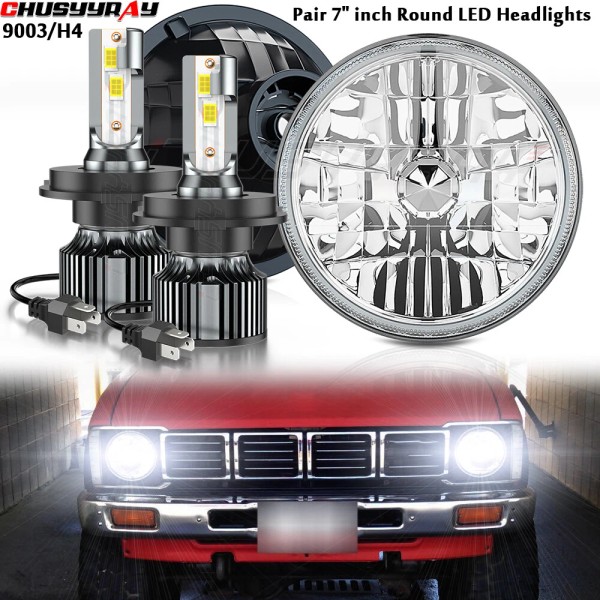 CHUSYYRAY Pair 7 inch LED Headlights FOR LAND CRUISER FJ40
