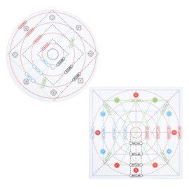 WEBEEDY 2 Styles DND Spell AOE Damage Template D&D Area of Effect Markers Map Grid for Dungeons and Dragons Accessories Tabletop Game Mat Board, Gift for D&D Enthusiast, 22x22 cm/8.7x8.7 Inches