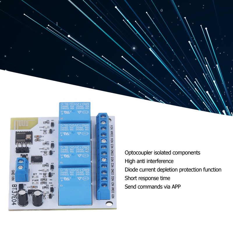 4 Channel Bluetooth Relay Control Module Anti Interference 2.4G RF