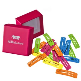 HAARallerliebst 20 Hair Clips Rectangular 39 mm in Pink Box