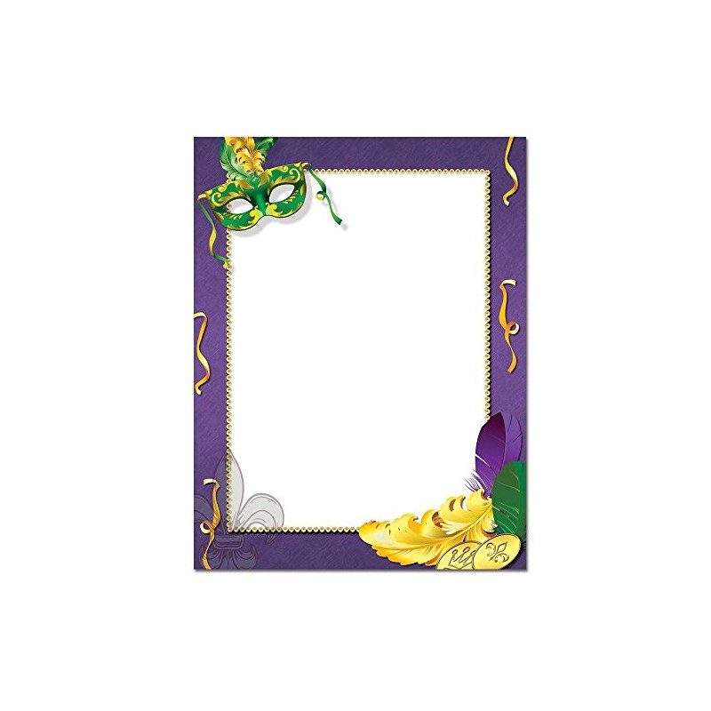 Mardi Gras Letterhead Laser & Inkjet Printer Paper, 25 pack