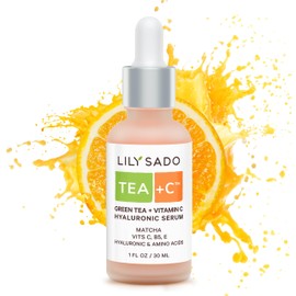 LILY SADO TEA+C Green Tea + Vitamin C Super Serum - Natural Vegan Serum - Best Antioxidant, Anti-Wrinkle Moisturizing Formula - Softens, Hydrates, Firms & Tones for Luscious, Radiant Skin