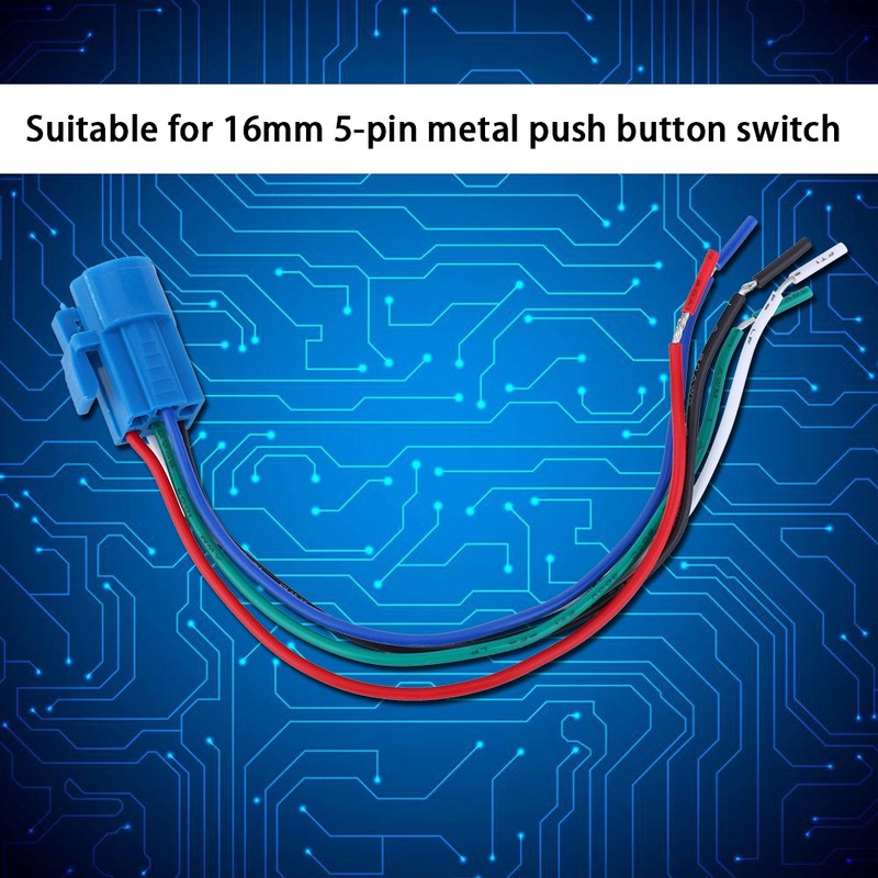 10Pcs Push Button Switch Socket Flame Retardant Plastic Shell Wire