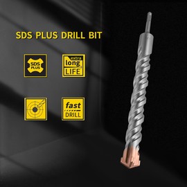 HILPATY SDS Plus Masonry Drill Bits 5.5 x 160mm x 2pcs Tungsten Carbide Cross Tip Rotary Hammer Drill bit for Masonry, Concrete, Brick Wall, Cement, Stone
