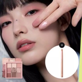 3ce 멀티 아이 컬러 팔레트+글로우 아이포인트 브러쉬 Multi Eye Color Palette + Glow Eye Point Brush [[0001]ROSY MUHLY]