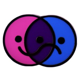 Happy Sad Face Mental Health Awareness Lapel Badge Metal Cartoon Brooch for Backpack Hat Collar Lapel Badge Men Women Jewelry Gifts