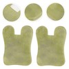 TOVINANNA 2pcs Natural Jade Scraping Tool for Face Massage Multi-function