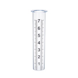 Mateda 7" Plastic Rain Gauge Replacement Tube with Lid Design, Easy to Read Freeze Proof Rain Gauges (Plastic Gauge Tube)