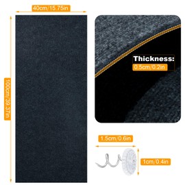 Cat Scratching Mat, Self-Adhesive Cat Scratcher for Couch Furniture or Wall Protector, Scratching Carpet Covering Cat Tree Tower, Replacement Scratching Pads (Dark Grey, 39.4" L x 15.8" W)