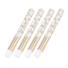 JIHUOO Pack of 10 Eyelash Shampoo Brush Eyelash Brush Blackhead Brush Nose Cleaning Brush Makeup Brush for Women Golden