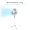 Comfort Zone Stand Fan, 16 inch Pedestal Fan for Bedroom,