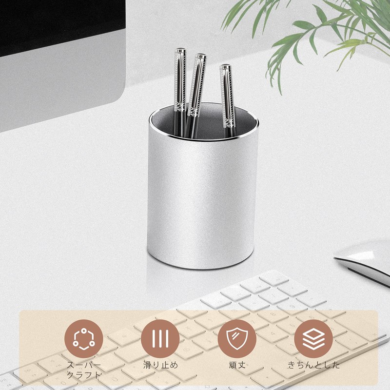Vaydeer Stylish Metal Pen Stand Large Capacity Pen Holder Desktop