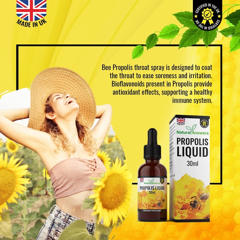 Bee Propolis Liquid 30ml (1 Bottle) Alcohol-Free Propolis Liquid Extract