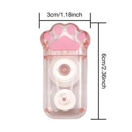 DHWEKU Pack of 4 Mini Correction Rollers, Cat Paw Correction Tape, Correction Roller, Correction Tape Cat for School and Office