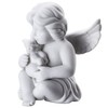 Angel Medium White Matt Angel with Rabbit