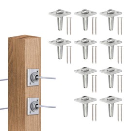 Leopacat 10PCS Trellis Anchors - One Way Anchor Wire Vise for Tightening Grape Trellis 8~11Gauge with Screws to Build Trellises,Vineyards,Fences and Arbors