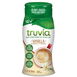 Truvia Zero-Calorie Liquid Sweetener from the Stevia Leaf, Vanilla Flavor, 2.7 Fl Oz Bottle