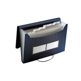 School Smart Poly Expanding Files - 7 Pocket - Black