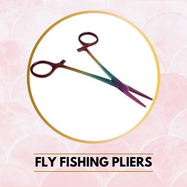 Fly Fishing Serrated Pliers Hemostat Forceps Made of Stainless Steel Anglers Catch & Release Tool with Precision Grip Locking - 5.5" Straight (Tinsel Town)