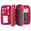 Depesche 10689 Pencil Case with 3 Zippers and Pens by