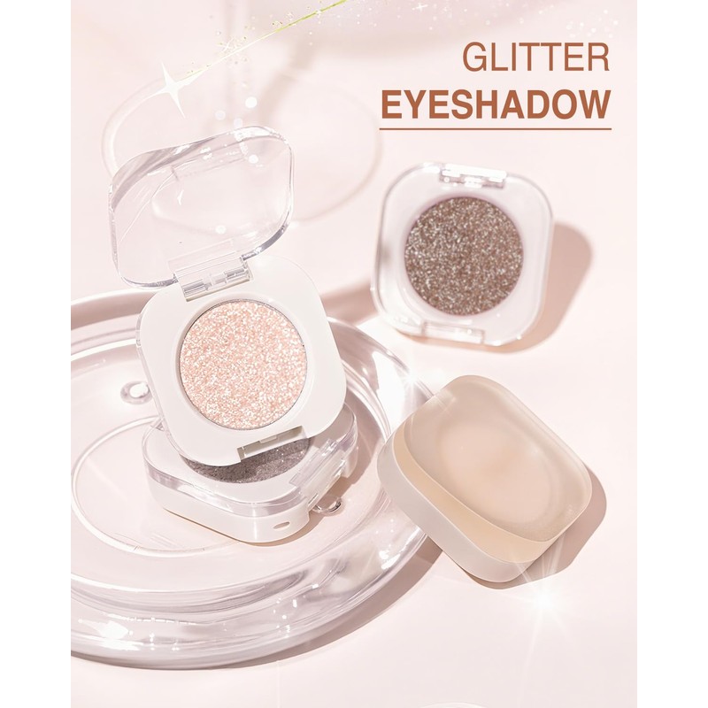 Enfuntins Single Shimmer Eyeshadow, High Pigment, Crease-Proof & Buildable, Long-Lasting