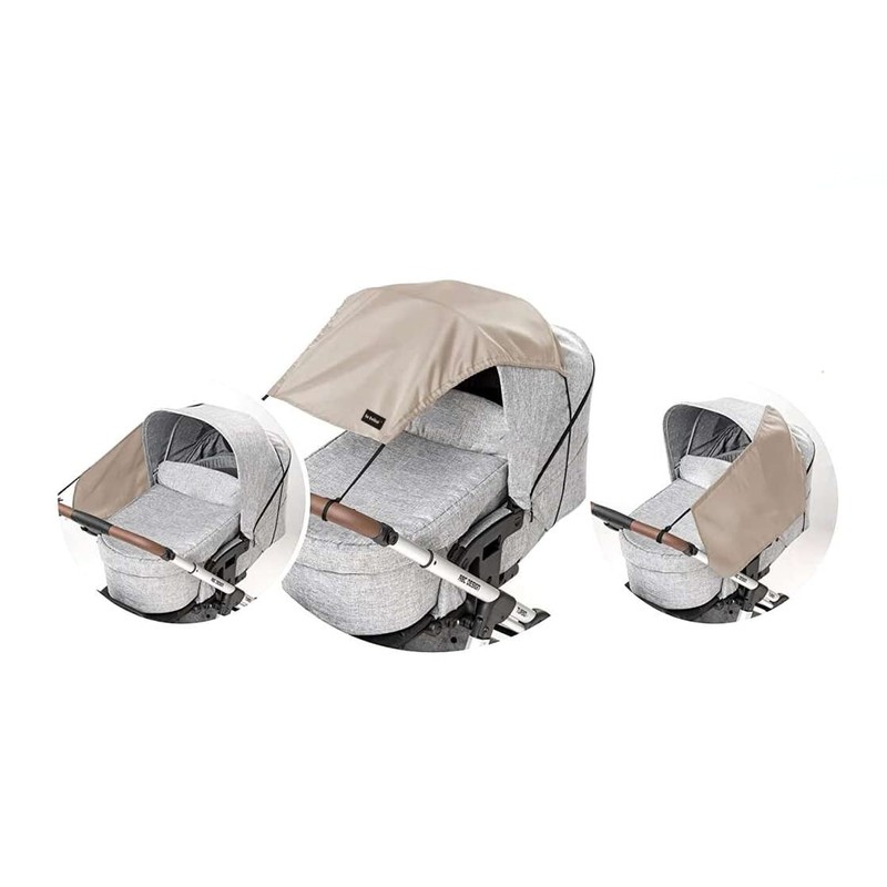 Universal Flexible Sun Canopy with UV Protection, Latte Colour Pram