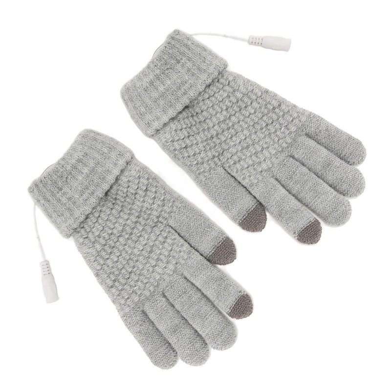USB Heated Gloves Thicken Detachable Electronic Warming Knitted Gloves for