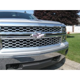 EmblemsPlus Chevy Silverado Black American Flag Grille Gate Bowtie Decals 2014-2018