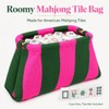 Woven Mahjong Tile Bag for American Mah Jongg, Striped Crochet