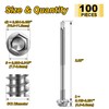 Mywish 100pcs #12×3" Self Drilling Screws for Metal, Self Tapping