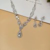 Aokun Kit Boda Sets De Joyeria Cristal Deco Mujer Collararete