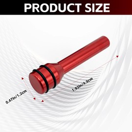 NTNEV 4 PCS Car Door Lock Knobs, 1.93" x 0.47" Aluminum Alloy Inner Door Lock Pull Pins, Safety Door Lock Pin Decorative Replacement Accessory, Suitable for Most Cars, SUVs, Trucks, Vans (Red)