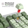 Fogruaden Mechanical Keyboard, Green Matcha, Wired USB 104 Key RGB