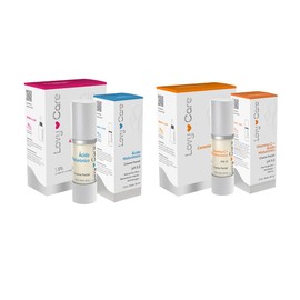 Lovy Care Pack de 2 Serums y 2 Cremas, Serum Ácido Hialurónico, Crema Ácido Hialurónico, Serum Vitamina C, Crema Facial Vitamina C, 30 ml c/u