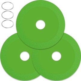 3 Pcs Glass Cutting Disc 4 1/2" X 7/8” for Angle Grinder, 4 1/2 Inch Ultra-Thin Diamond Saw Blades, Reusable Glass Cutting Tool for Grinding Jade, Crystal, Wine Bottles, Tile (Green)