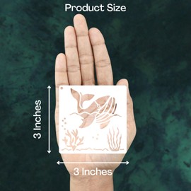 CrafTreat 36 Pieces Animal Stencils for Painting on Canvas (3x3), Reusable Sealife Stencils for Crafts, Underwater Stencils for Kids, Sea Creature Stencils for Painting on Wood