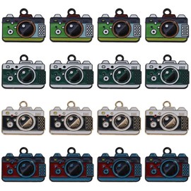 diyhub 16 Pcs 4 Colors Enamel Digital Camera Charms Vintage Camera Alloy Pendants Stylish Camera Charms for Jewelry Making, 21 mm, Non-Precious Metal, No Gemstone