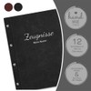 Handmade Certificate Folder with Your Own Name in Black Fur
