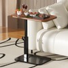 Botion Adjustable Height C-Shaped Table, 360° Swivel TV Tray, Small