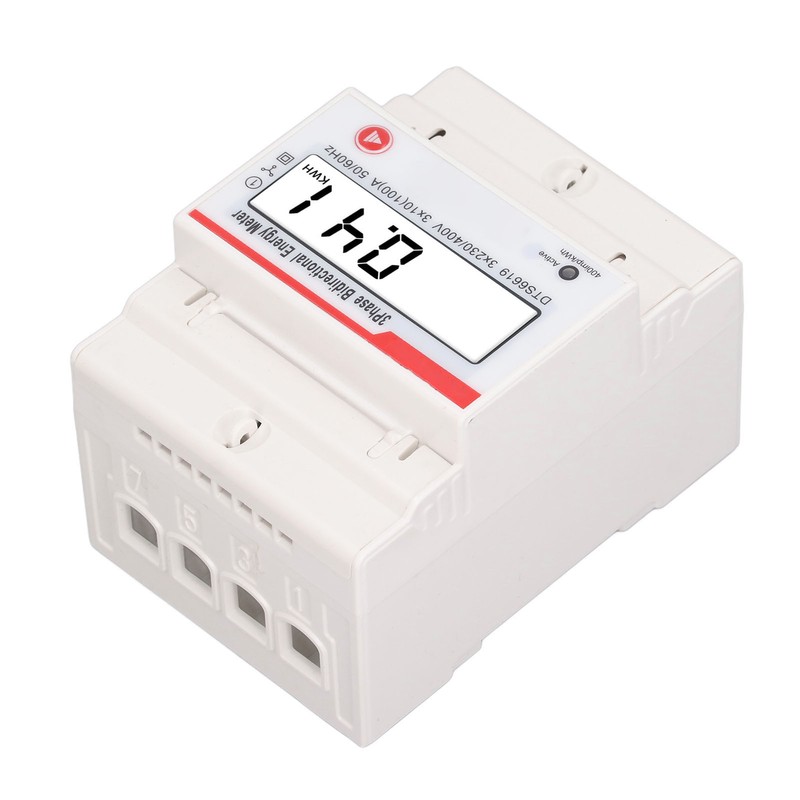 DIN Rail 3 Phase 4 Wire Energy Meter Multifunctional LCD