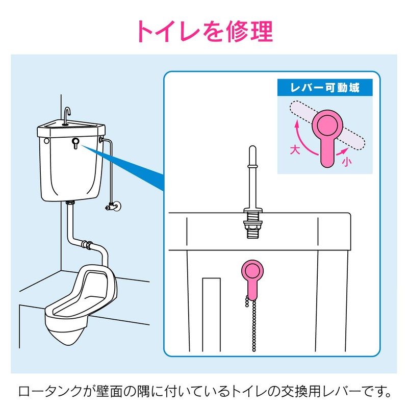 Gaona GA-NG015 Lever Handle for Toilet with Corner Low Tank,